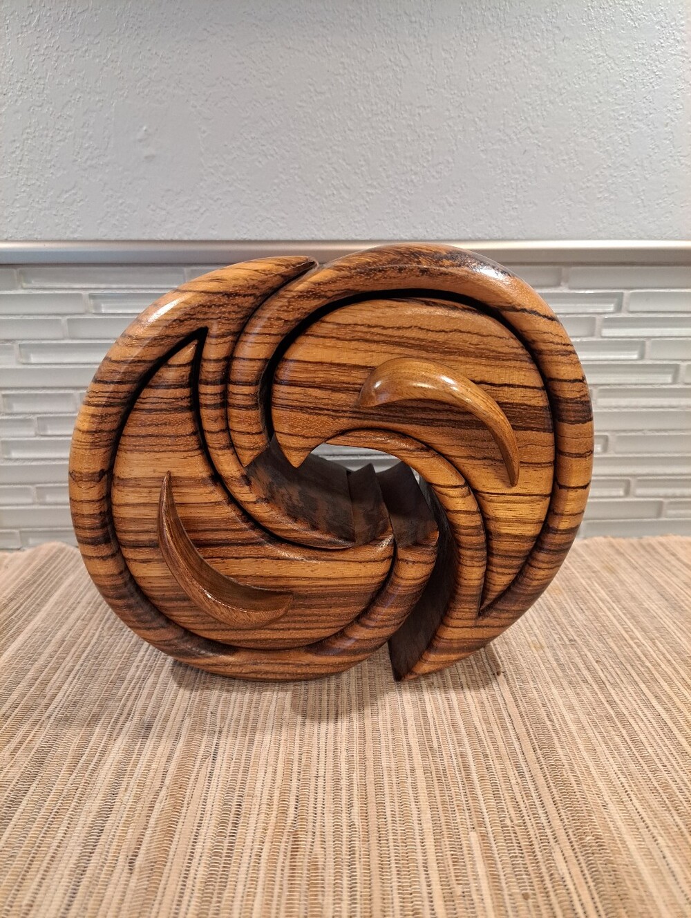 Handmade Bandsaw Wooden Jewelry Trinket Box - Picture 1 of 11